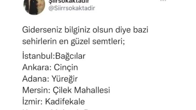 Yaşadığınız ilin en tehlikeli ilçesi neresi?