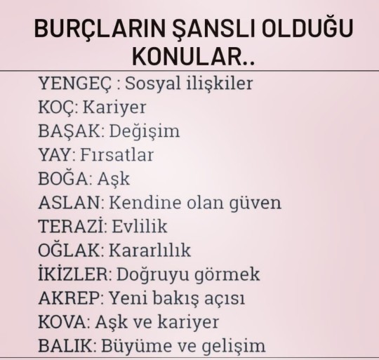 Hangi konularda şanslısın peki?