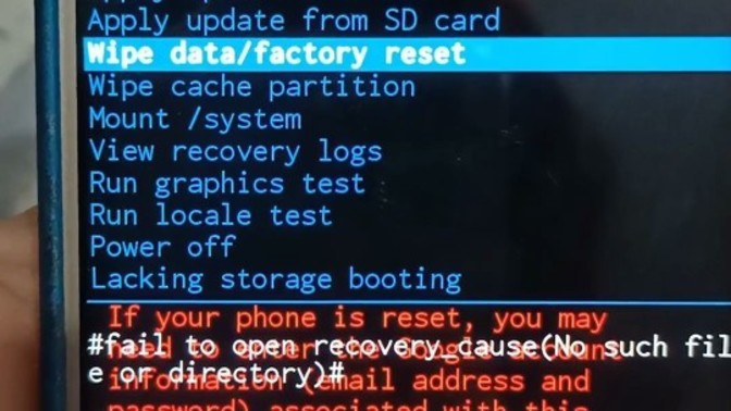 Telefonuma neden reset atamıyorum?