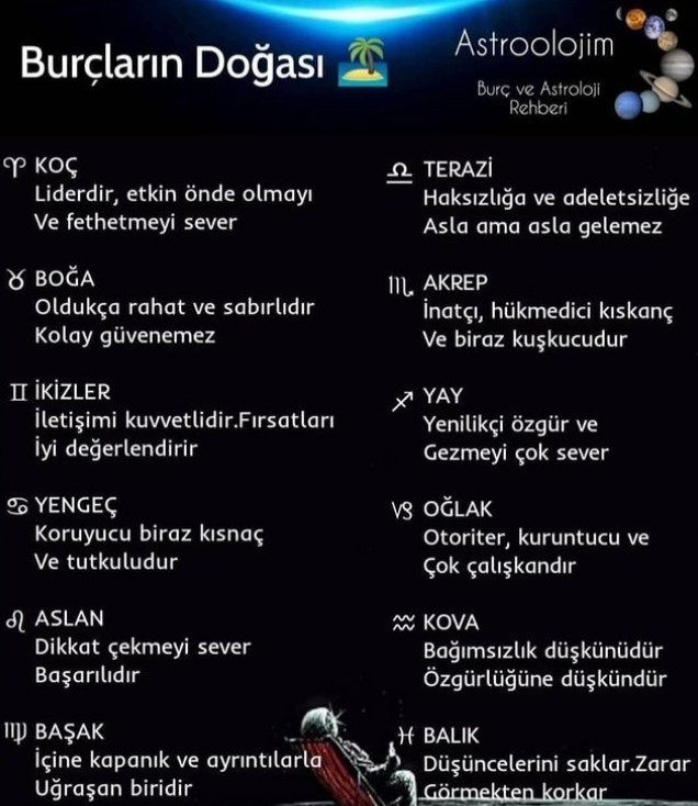 Burçların doğası nasılmış?