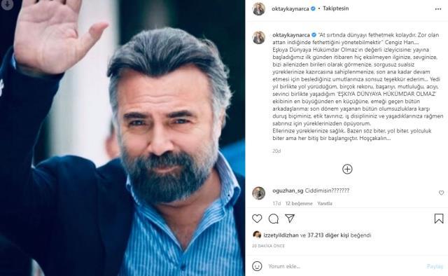 Oktay Kaynarca, Eşkıya Dünyaya Hükümdar Olmaz dizisinin sona erdiğini açıkladı. Ne düşünüyorsunuz?