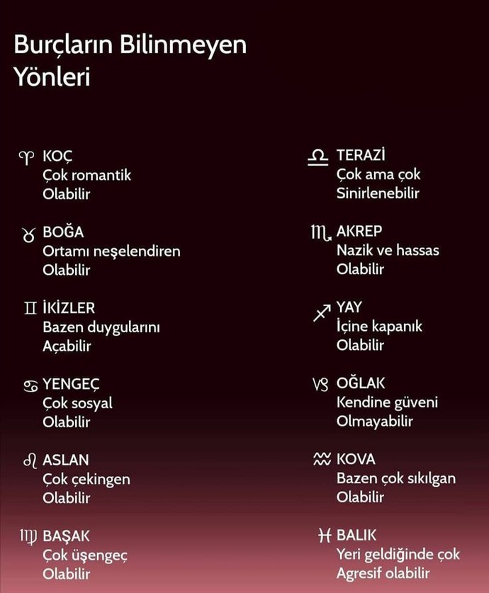 Senin bilinmeyen yönün ne?