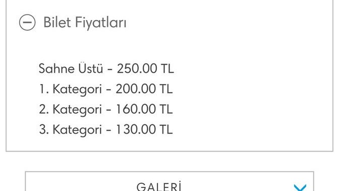 Tiyatro biletlerinin 250 lira olması normal mi?