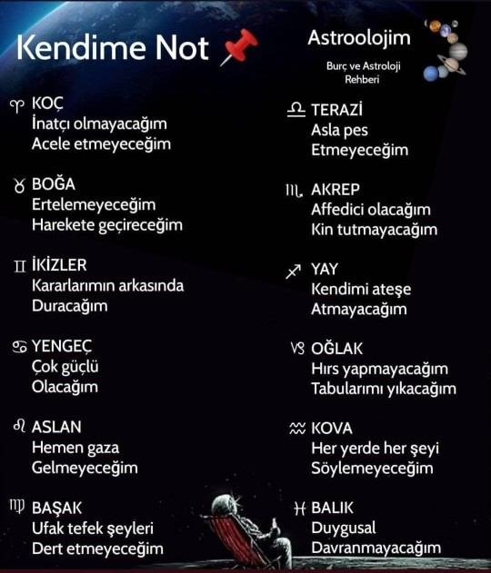 Senin kendine notun nedir?