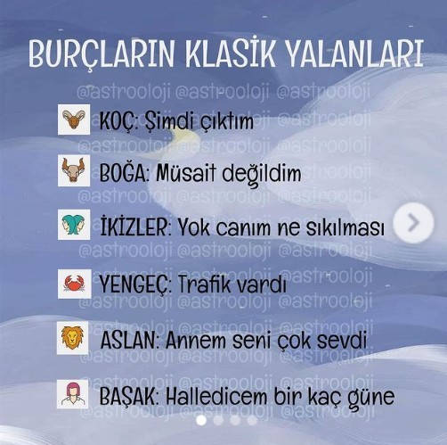 Burçların klasik yalanları nelermiş bakalım?