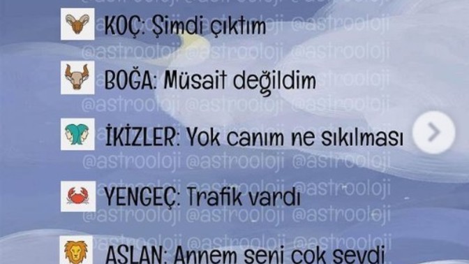 Burçların klasik yalanları nelermiş bakalım?