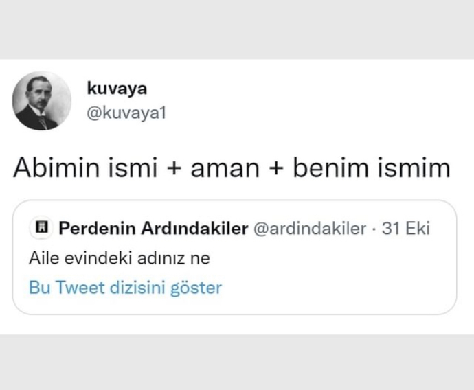 Aile evindeki adınız ne?