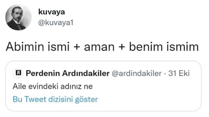 Aile evindeki adınız ne?