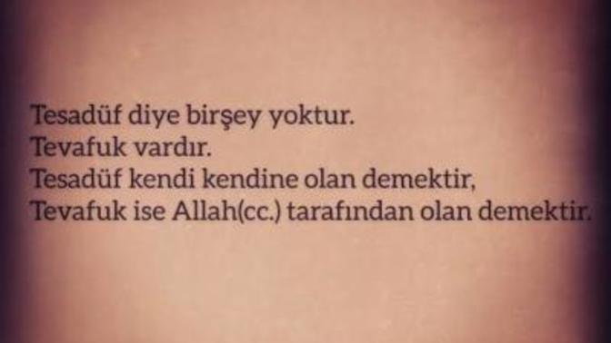 Tesadüflere inanan var mı?