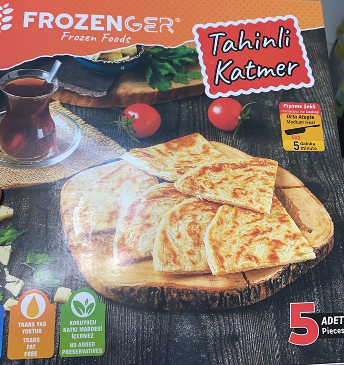 Katmer seviyor musunuz, bugün markette FROZENGER dondurulmuş katmer görüp aldım tadı muhteşemdi?