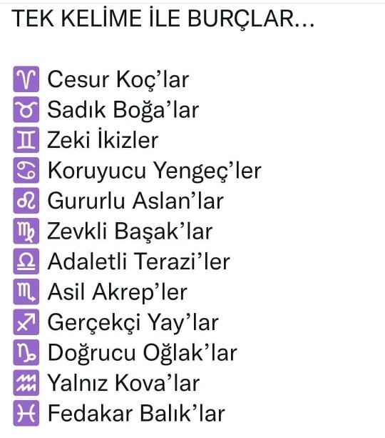 Tek kelime ile sen nesin?