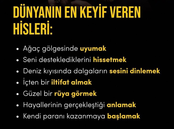 Sizce Dünyanın En Keyif Veren Hisleri Nelerdir?