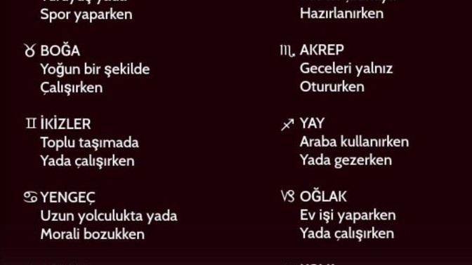 Burçlar hangi zamanda müzik dinlemekten zevk alırlar?