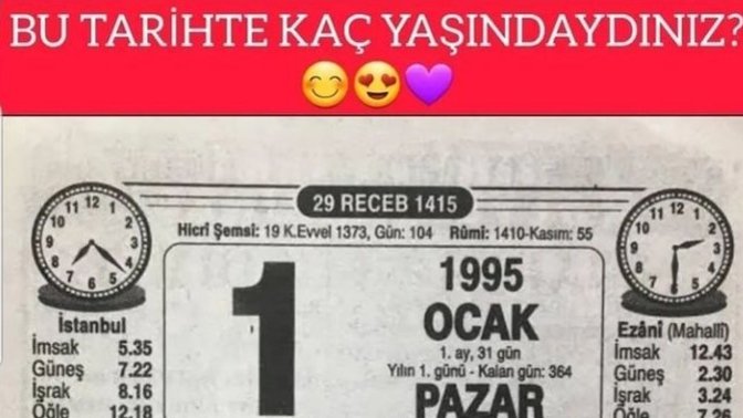 Bu tarihte kaç yasindaydiniz KScanlar?