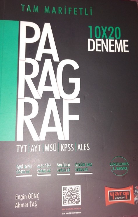 YKS için paragraf kitabı alacağım, öneriniz bir kitap var mı?