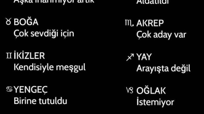 Burçların neden sevgilisi yok?