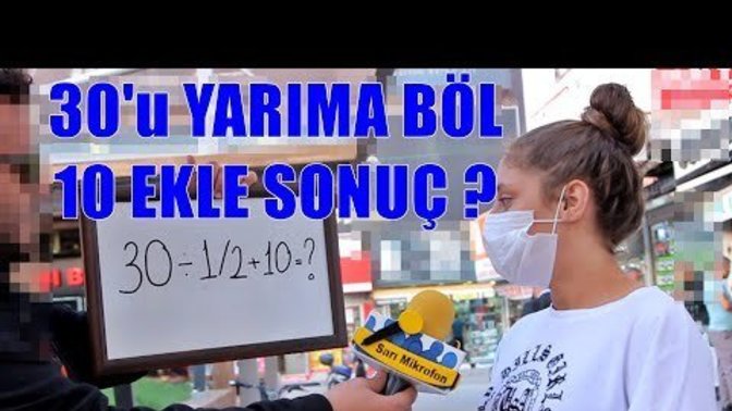 30 u yarıma bölüp üstüne 10 eklersek kaç olur?