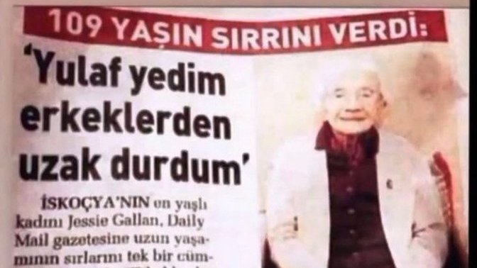 Erkeklerden uzak durarsam ben de 109 yaşımı görebilir miyim?