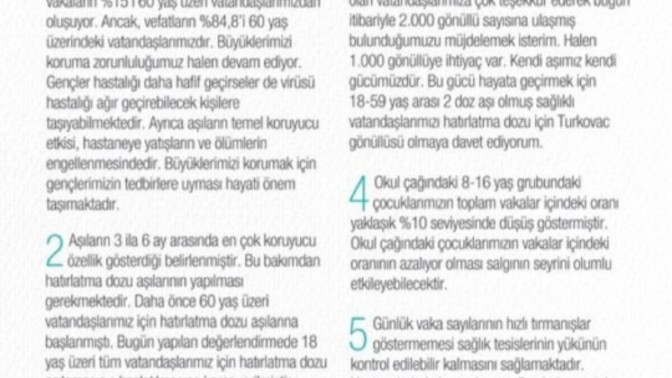Üçüncü doz hatırlatma aşısı herkese tanımlanmış yaptıracak misiniz?