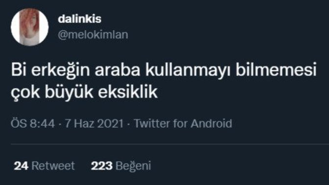 Erkeklerin araba kullanmayı bilmemesi bir eksiklik mi?