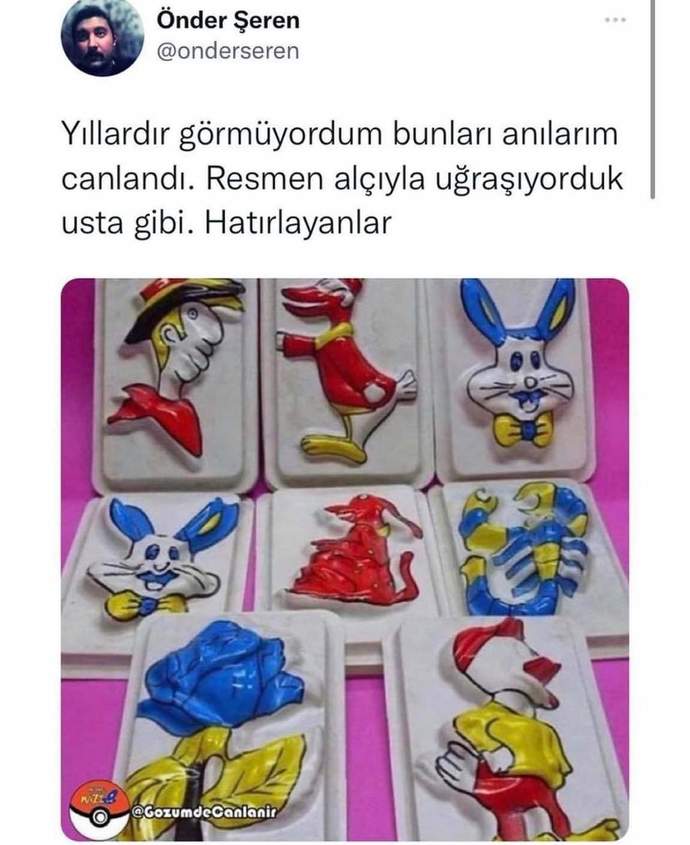 Okulda hiç bu alçı kalıplarından alçı yaptınız mı?