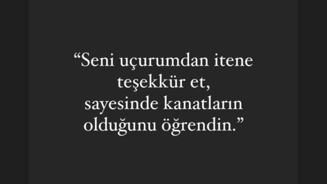 Seni uçurumdan iten şahısa teşekkür edebilir misin?