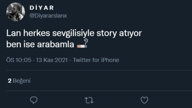Araba storyleri atıyor musunuz?