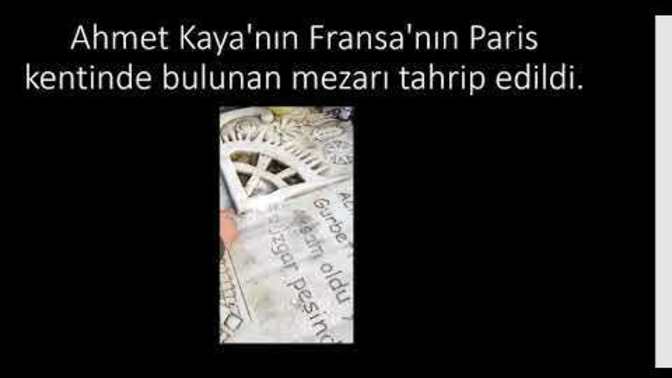 Sanatçı Ahmet Kaya'nın mezarına saldırmışlar. Ölen insana neden yapılır bu?