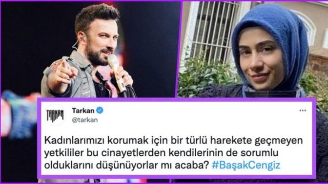 Başak Cengiz cinayetine Tarkan'dan sert tepki. Sanatçıların toplumsal olaylara duyarlılığını önemsiyor musun?