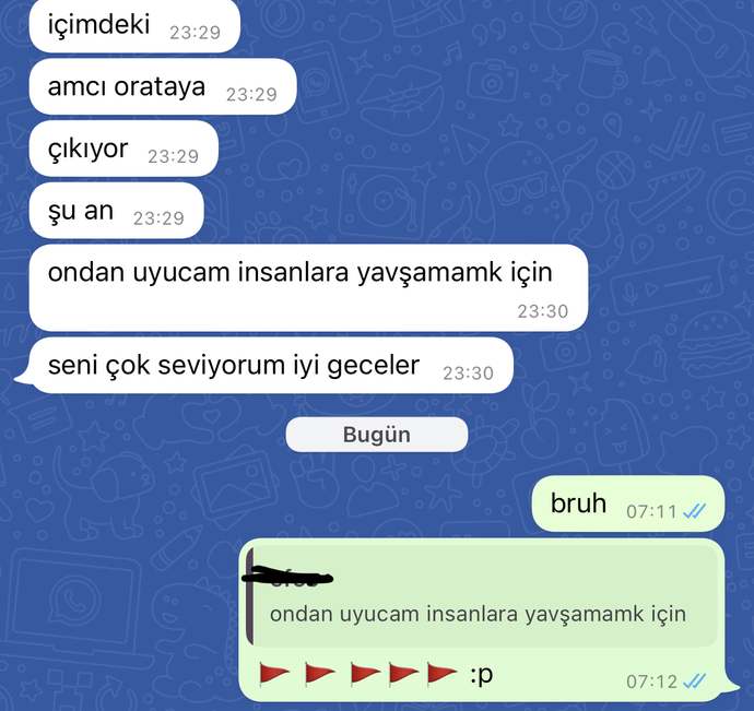 Sevgilimin bana yazdıkları :D?