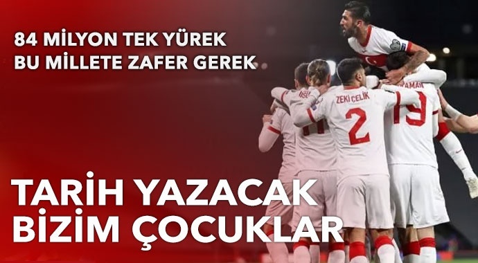 Haydi çocuklar tarih yazma zamanı! A Milli futbol takımımız Karadağ maçını kazanarak dünya kupası biletini alabilir mi?