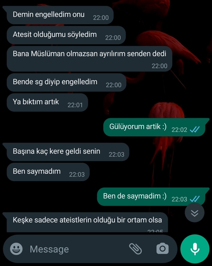 Türkiyede ateist olmak hakkında ne düşünüyorsunuz?