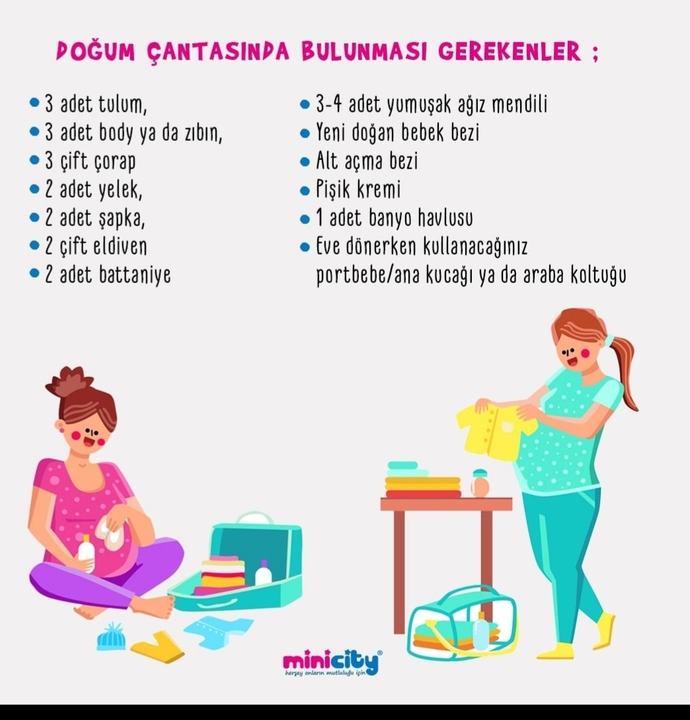 Doğum çantasına neler koyulabilir?