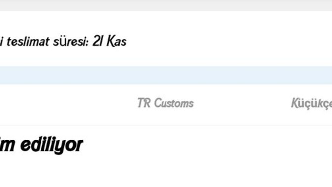 Aliexpress kargo sorunu?