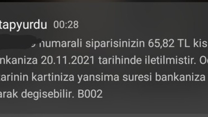 Kısmi iade ne demek oluyor?