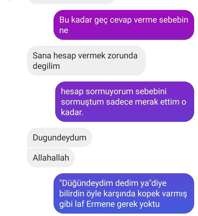 Biri size böyle dese siz ne söylerdiniz?