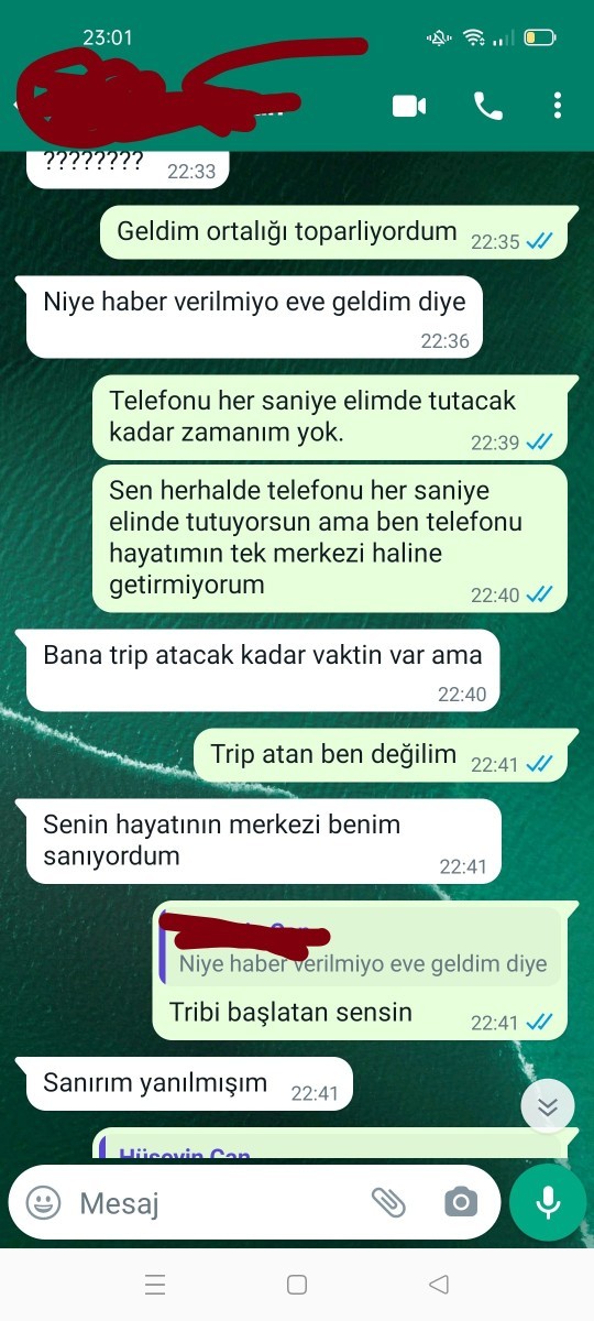 Mesajlardan yola çıkarak burada kim haklı?