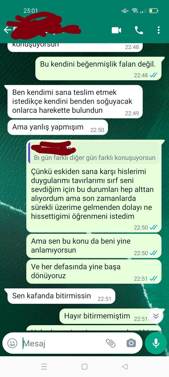 Mesajlardan yola çıkarak burada kim haklı?