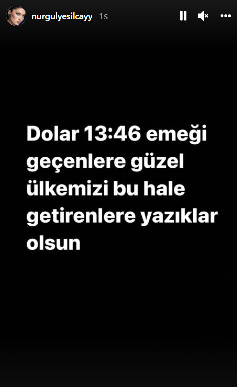 Nurgül Yeşilçaydan dolar tepkisi! Ünlüler bile böyleyse biz ne yapalım?