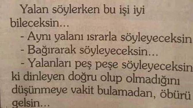 İyi yalan nasıl söylenir?