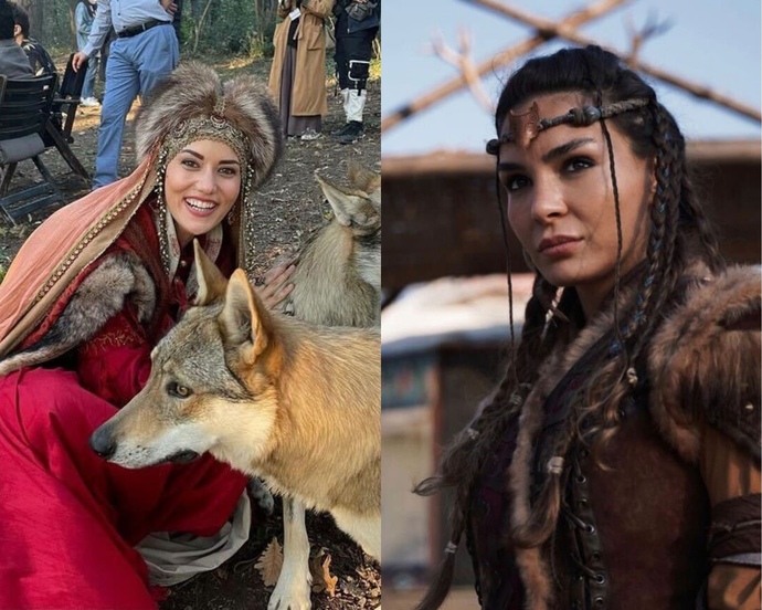 Fahriye Evcen ve Ebru Şahin ikisi de tarihi dizide! Hangisi daha güzel olmuş?