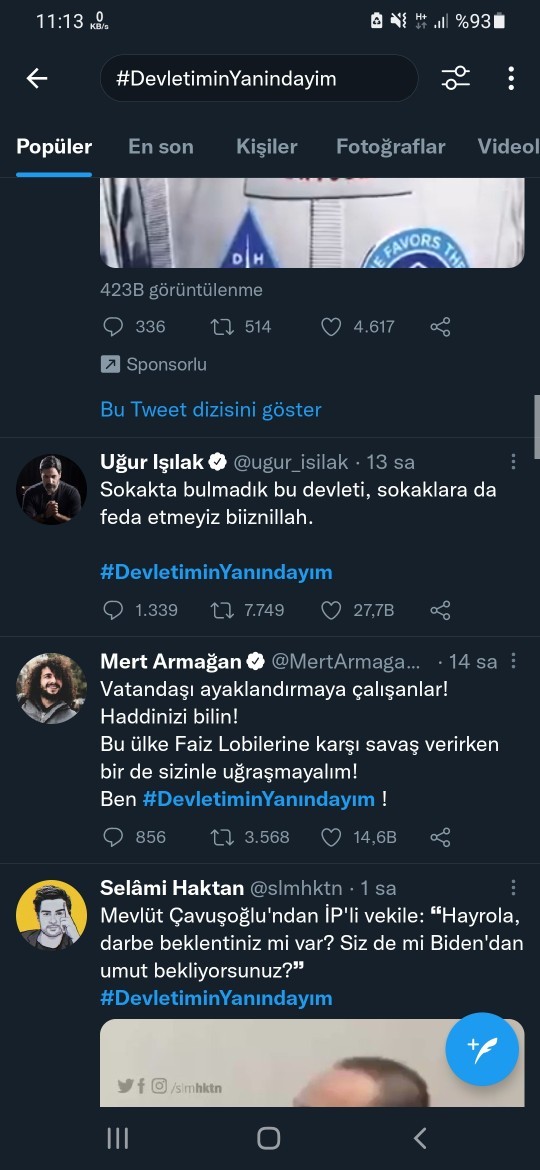 Hala hükümeti savunan var mı?
