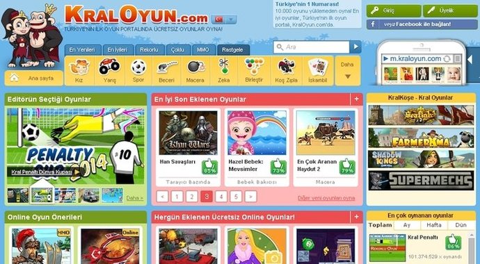 Hayatınız boyunca hiç online oyun sitelerinden oyun oynadınız mı?