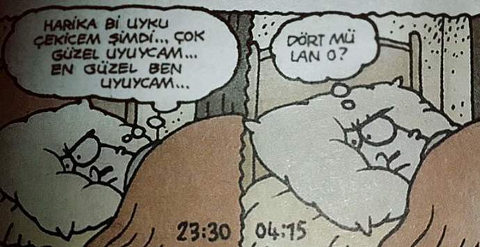 Hanginizin nazarı değdide bu gece uyuyamıyorum ben?
