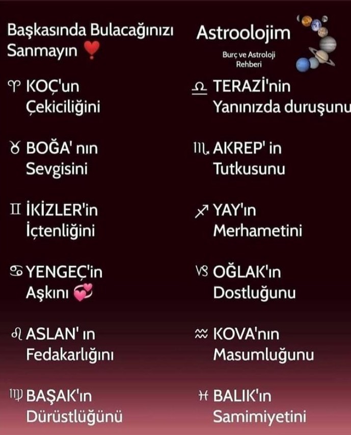 Burçların hangi özelliğini başkasında bulmak zormuş acaba?