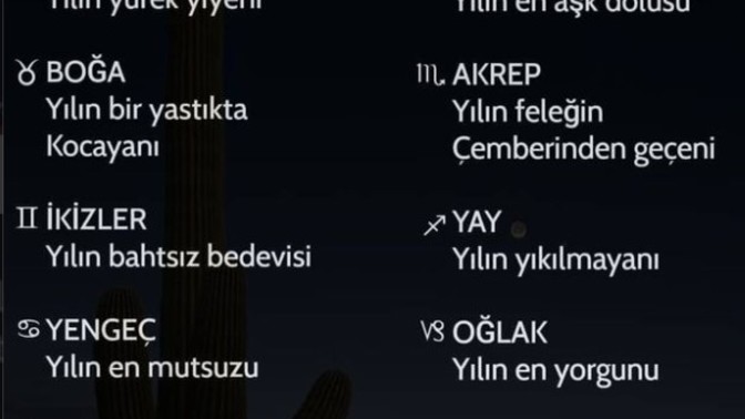 2021 yılının Enleri! Senin burcun hangisi?