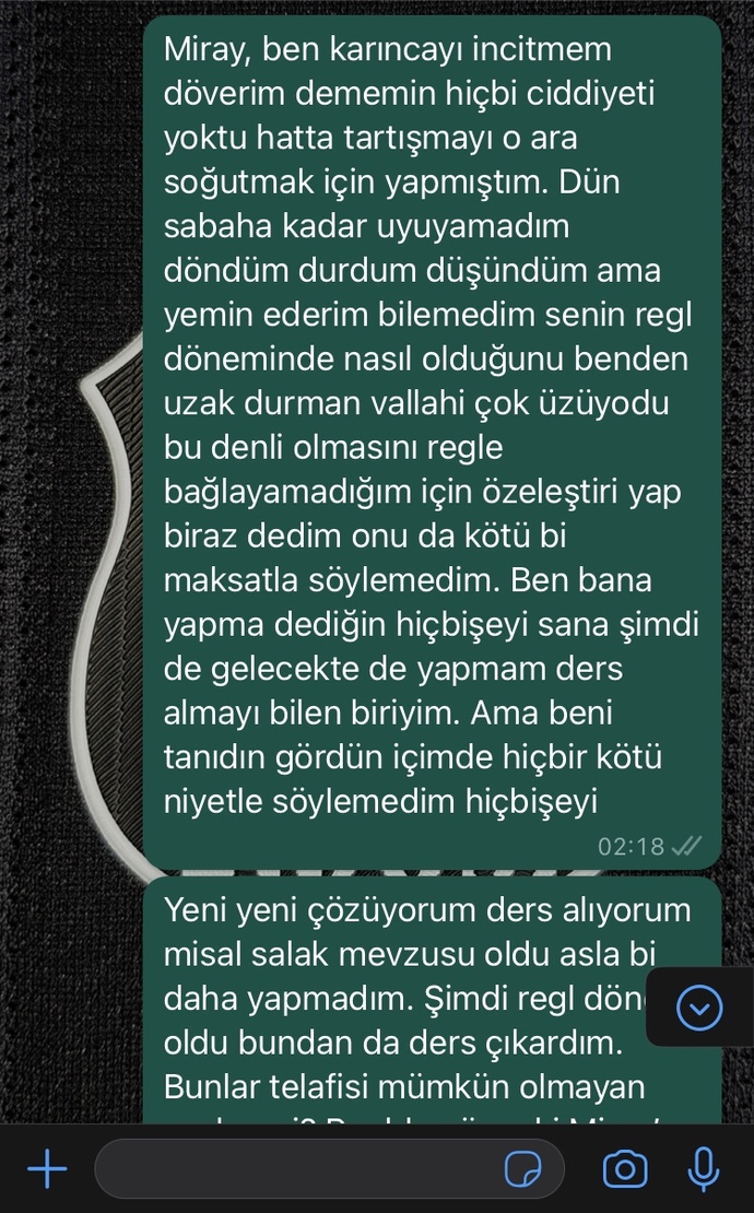 Regl dönemindeyken bitme noktasına gelen ilişkinin sonu ne olur?