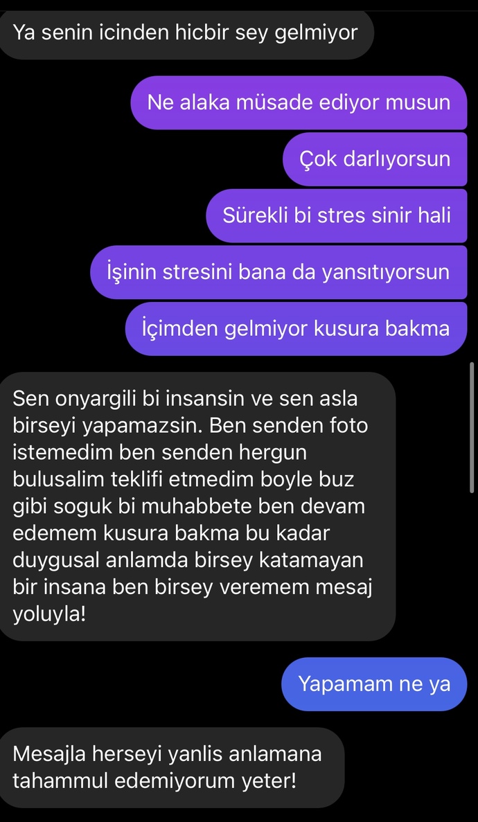 Biriyle sohbet ediyorduk ama garip biri gibi 30 yaşında?