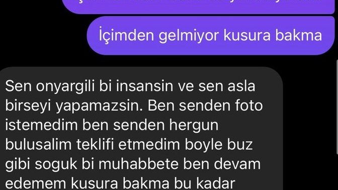 Biriyle sohbet ediyorduk ama garip biri gibi 30 yaşında?