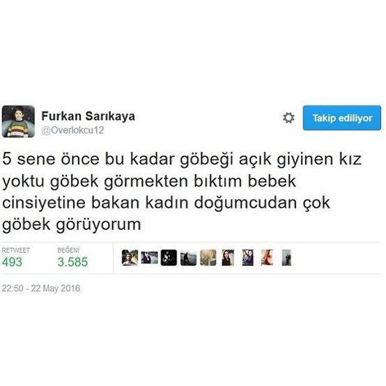 Kışın ortasında göbeği açık giyilmez mi?